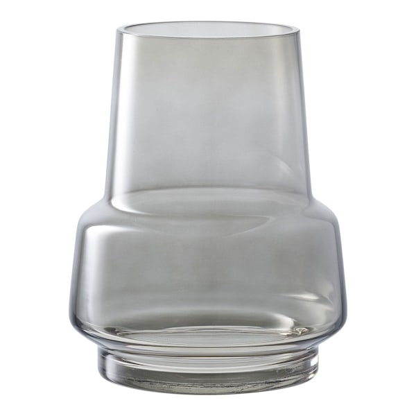 Rootz Glass Vase - Smoked Grey Glass Decor - Flower Holder - Elegant Design - Ø15cm x 19cm