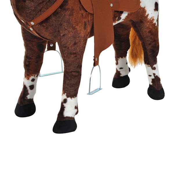 Rootz Lekhäst med sadel - Brun - Metall, Plysch - 33,44 cm x 11,02 cm x 23,62 cm