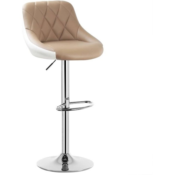 Rootz Barstol - Justerbar bordstol - Drejelig barstol - Komfortabel, Alsidig, Holdbar - Forkromet stål, Kunstlæder - 38cm x 35cm, Højde 84cm-106cm