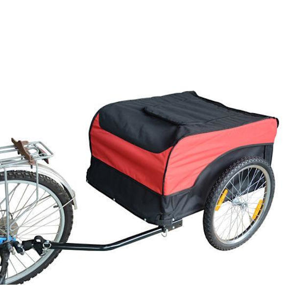 Rootz Cykeltrailer - Rød, Sort - Stål, Stof - 51.181 cm x 30.32 cm x 25.59 cm