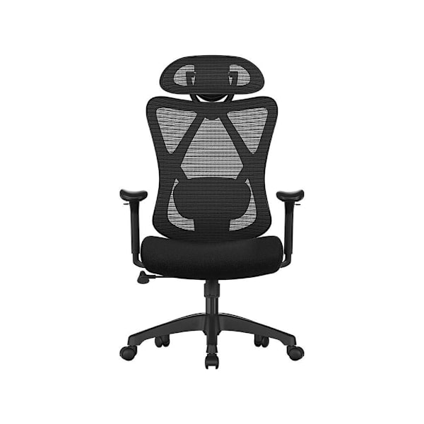 Rootz-työtuoli - Pelituoli - Työtuoli - Työtuoli - Tietokonetuoli - Pyörivä tuoli - Toimistoistuimet - Musta - 68 x 66 x (114-123,5) cm