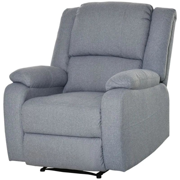 Rootz Lounge Chair - Avkopplingsstol - Fåtölj - Med liggfunktion - TV-fåtölj - TV-stol - Polyester - Grå - 90 x 96 x 98 cm