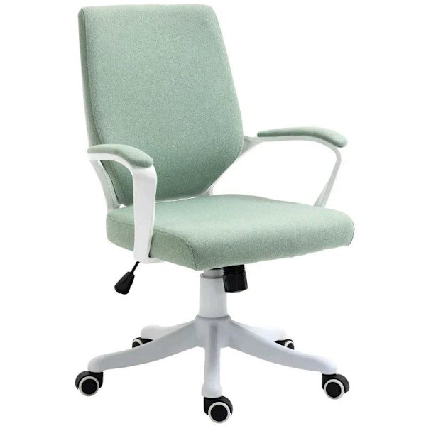 Rootz Kontorstol - Skrivebordsstol - Hjemmekontor - Stol med Vippefunktion - Grøn/Hvid - 62x69x92-100 Cm