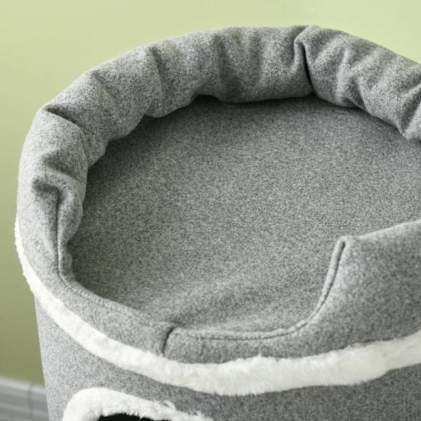 Rootz PawHut Cat Tree - Ultimativt kradsestolpe - Katteklatretårn - Multi-Level - Holdbart sisalreb - Blødt plysstof - Ø57 x 99H cm