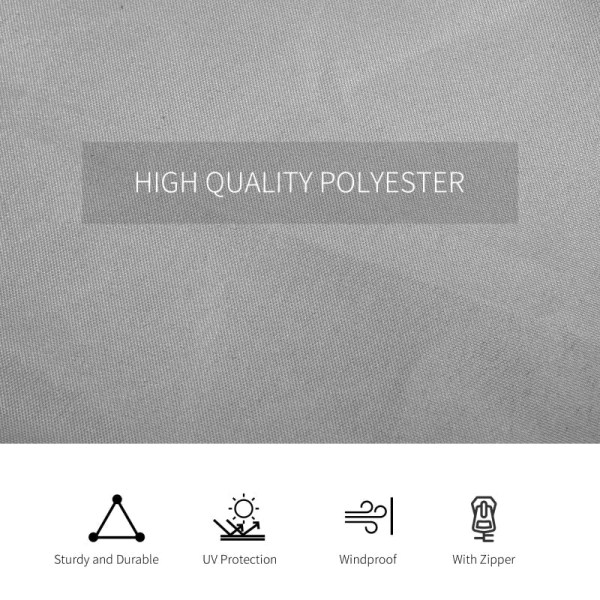 Rootz Gazebo - Sivupaneelit - C-renkaat - Koukut - Kestävä - Pitkäikäinen - Neliömäinen - Pyöristetyt tangot - 100% polyesteri - Beige - 302x205cm