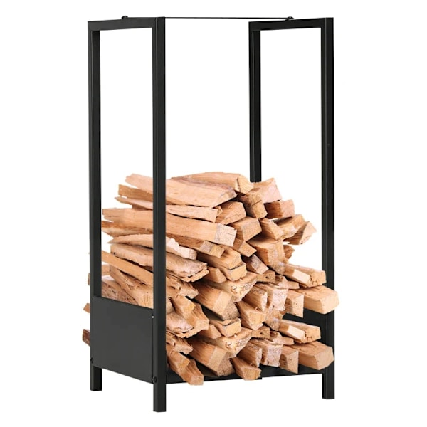 Rootz Vedställ - Upp till 50 kg - Pulverlackerat stål - Pulverlackering - Inomhus+utomhus - Stål - Svart - 39 x 35 x 76 cm