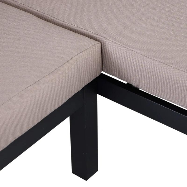 Rootz Havemøbelsæt - Sidebordssofa - Sofasæt - Sofabord - Sofa med hynder - Aluminium - 164 x 74 x 69 cm