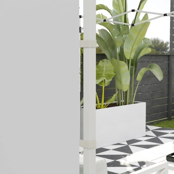 Rootz Gazebo - Sidepaneler - Udskiftning af 2 pakke sider - Pop Up Gazebo - Med vinduer og døre - Hvid - 295W x 195H cm