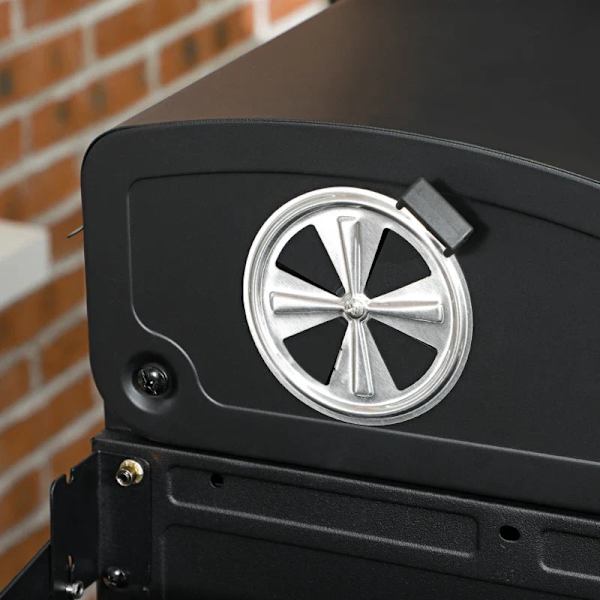 Rootz Gas BBQ Grill - Lämpömittari - Lämmitysteline - Kahden polttimen kaasugrilli - Savun maku - Säädettävä grilliritilä - Galvanoitu teräs-ruostumat