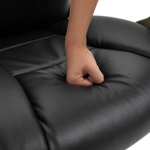 Rootz Swivel Chair - Svart - Läder, Nylon, Metall - 22,83 cm x 27,55 cm x 48,81 cm