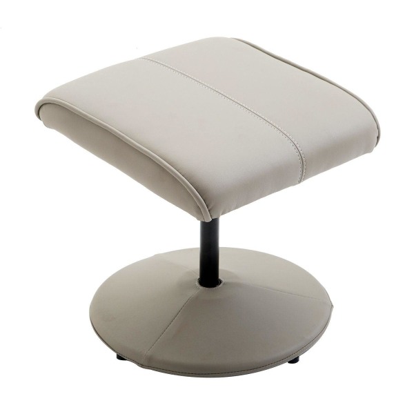 Rootz Relax fåtölj - Ergonomisk - Fotstöd - Konstläder - 78 x 71 x 101 cm - Grå