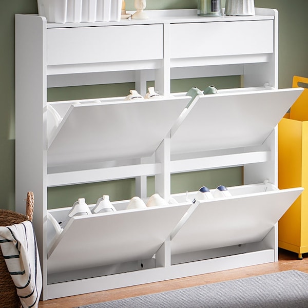 Rootz skoopbevaringsenhed - Skoopbevaring - Entreskab - Pladsbesparende design - MDF-materiale - 98x95x19cm