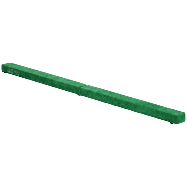 Rootz Foldegymnastik Balancebjælke - Træningsbjælke - Ruskindsbetræk - Skridsikre fødder - Hængsler i rustfrit stål - Fyrretræ - 210 cm x 10 cm x 6,5