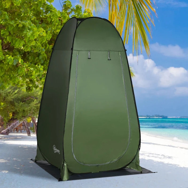 Rootz-suihkuteltta - Ulkopukuhuone - Taitettava - Pop-up-design - Kantolaukku - Polyesteriteräs - Tummanvihreä - 126L x 124W x 189K cm