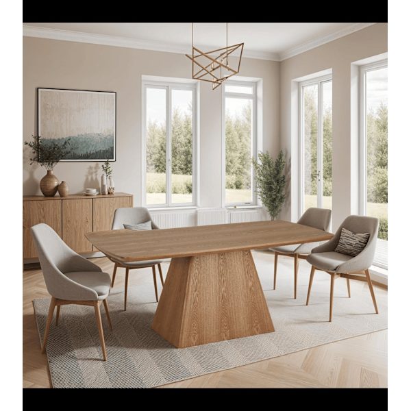 Rootz Matbord - Elegant matbord - Rymligt matbord - Slitstark MDF och metall - Enkelt underhåll - Bekväm sittplats för 6-8 - 90cm x 180cm x 76cm