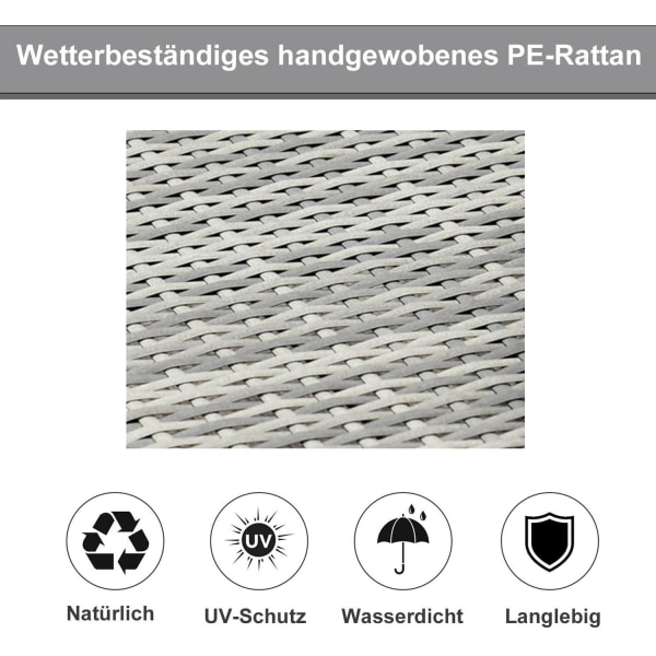 Rootz Garden Dubbelsäng - Grå - Metall, Rotting, Polyester - 76,77 cm x 48,42 cm x 11,02 cm