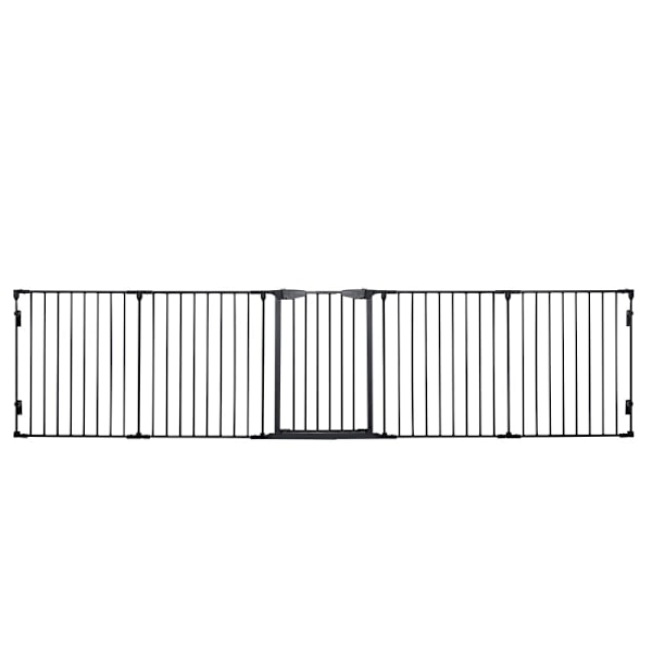 Rootz 2-in-1 Barrier Dog Leikkikehä - Lemmikkiaita - Turvaportti - Turvallinen ja kokoontaitettava - 300 cm x 3 cm x 74,5 cm täysin pidennetty