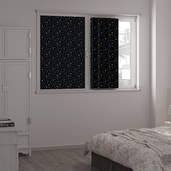 Rootz mörkläggningsrullgardin - Termisk fönsterskärm - Ljusblockerande gardin - Bärbar och hållbar - 100 % polyester - 130x200 cm - Svart