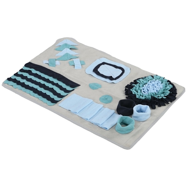 Rootz Sniffing Mat til kæledyr - Slow Feeder Mat - Interaktivt legetøj - Polyesterstof - Understøtter bedre fordøjelse - 74 cm x 50 cm x 5 cm
