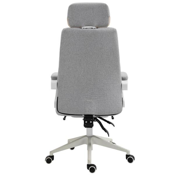 Rootz Kontorsstol - Snurrstol - Executive stol - Ergonomisk - 51 x 50 x 117-127 cm - Justerbar - Fotstöd - Tiltfunktion - Grå