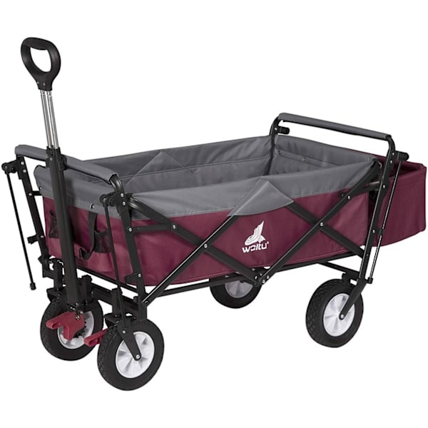 Rootz hopfällbar vagn med tak - Bruksvagn - Trädgårdsvagn - Slitstark 600D polyester - Enkel förvaring - Kraftig 80 kg Kapacitet - 120 cm x 51 cm x 93