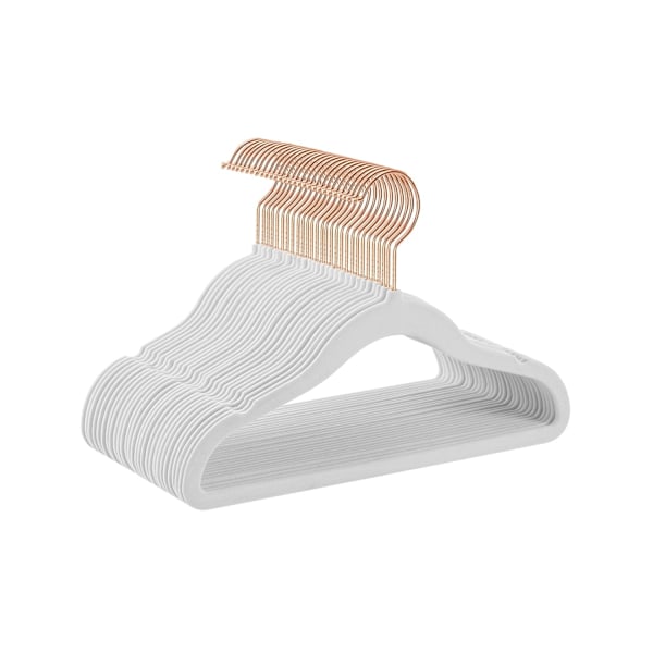 Rootz sæt med 30 dele børnetøjsbøjler - Børnebøjler - Fløjlsbøjler - ABS-plastik - Letvægts - Pladsbesparende - Holdbar - 30 cm x 20,5 cm x 1,4 kg