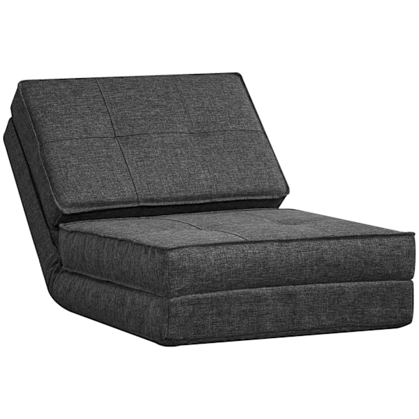 Rootz Convertible lænestol - sammenfoldelig gæstemadras - Justerbar ryglæn - Høj komfortskum - 61L X 73W X 58H CM