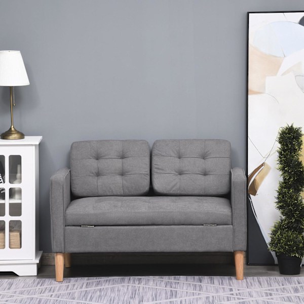 Rootz Sofa - 2-personers - Dobbelt sovesofa - Grå - 111 x 62 x 78 cm