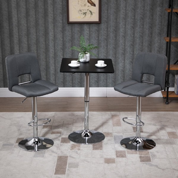 Rootz Højdejusterbart barbord - Pubbord - Cocktailbord - Stabilitet og holdbarhed - 60L x 60W x 69-93H cm