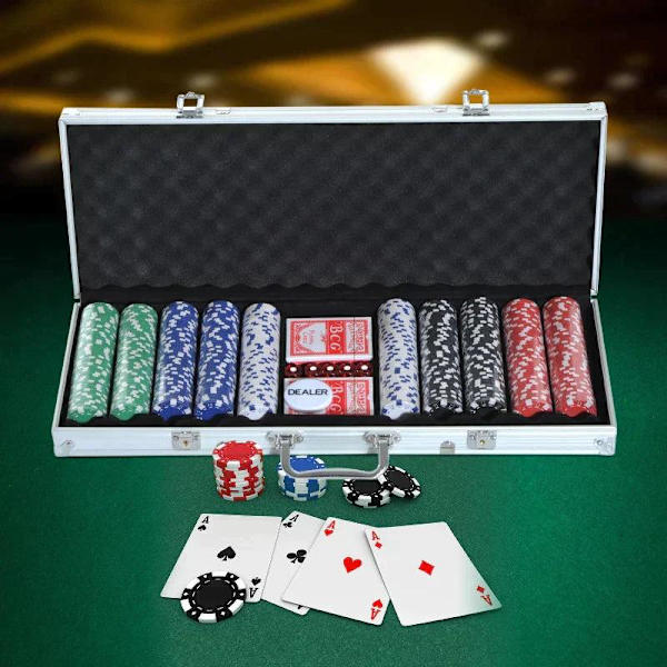 Rootz Poker Case Set - Pelimerkit - Alumiinikotelo Pokeri - Polystyreeni - 55,5x22x6,5 cm