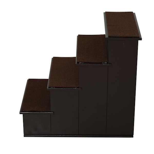 Rootz Pet Trappa med matta - Brun - Konstruerat trä, plysch - 15,74 cm x 23,22 cm x 21,33 cm