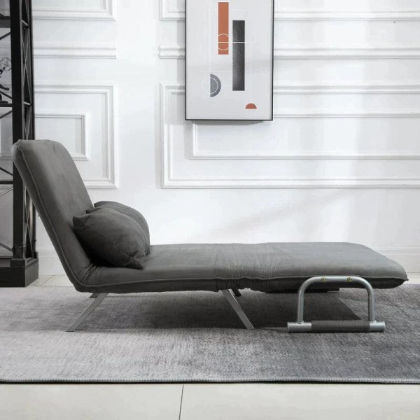 Rootz Sovesofa - Dobbeltsofa - Lænestolsseng - Gæsteseng - Sammenklappelig seng - Grå - 105 x 80 x 78 cm