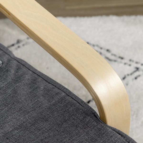 Rootz Accent Chair - Relaxation Chair - Recliner - Justerbar fotstöd - Björkved - 66,5 x 94 x 100 cm