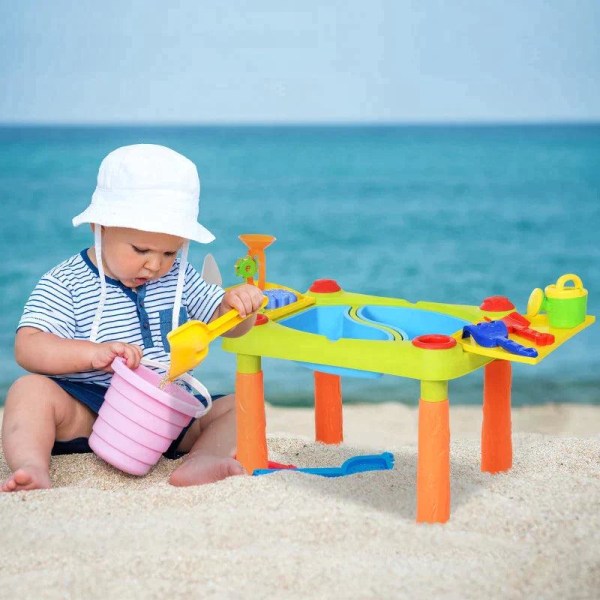 Rootz Children's Game Table - Sandbox Table - Sand And Water Play Table - Mud Table - Beach Toys - Sand Toys - Accessories -99.5 x 49 x 48 cm