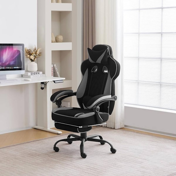 Rootz Ultimate Gaming Chair - Kontorstol - Ergonomisk stol - Pocket Spring Pude - Åndbar Mesh - Justerbar komfort - 120-127,5 cm x 57 cm x 51,5 cm