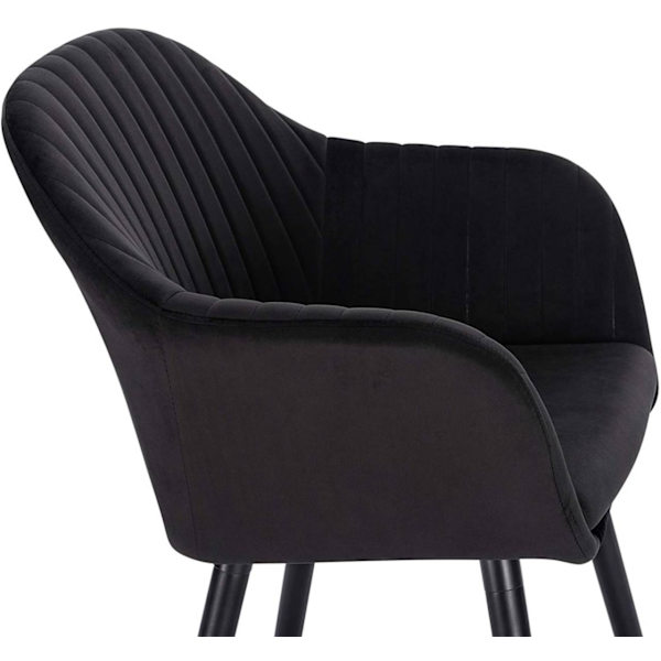 Rootz Ergonomic Velvet Spisestuestol - Komfortabel siddeplads - Stilfuld stol - Højdensitetsskum - Lændestøtte - Holdbar konstruktion - 81 cm x 40 cm