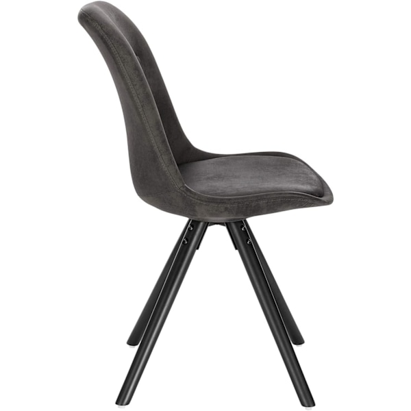 Rootz matstol med ben i massivt trä - Klädd stol - Bekväm sits - Ergonomiskt ryggstöd - Golvskydd - 39D x 43W x 83H cm