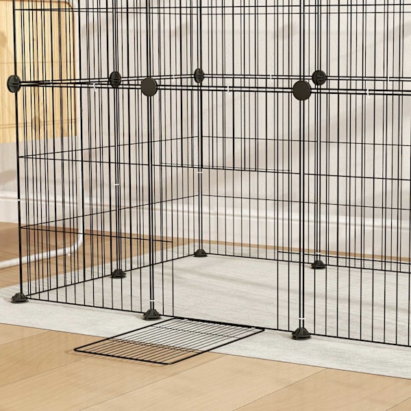 Rootz Small Animal Cage - Udendørs kabinet - Modulær konstruktion - Rummelig 0,72 m² område - Stål - 120 cm x 60 cm x 80 cm