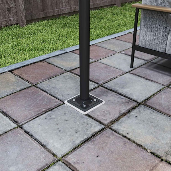 Rootz paraply stand - Sun paraply base - Floor Holder Parasols - Holdbar metalstabilitet - 16,5 x 16,5 x 40 cm