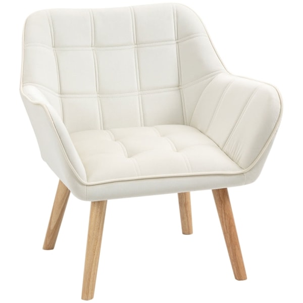 Rootz Scandinavian Style Lounge Chair - Læsestol - Fløjlspolstret stol - Moderne Design - Tyk polstring - 67cm x 61,5cm x 71cm