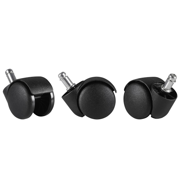 Rootz 5-delade set mattrullar för kontorsstol - Högkvalitativ plast - Svart - 11 mm stiftdiameter - 20 mm stiftlängd - 50 mm rulldiameter - Lämplig fö