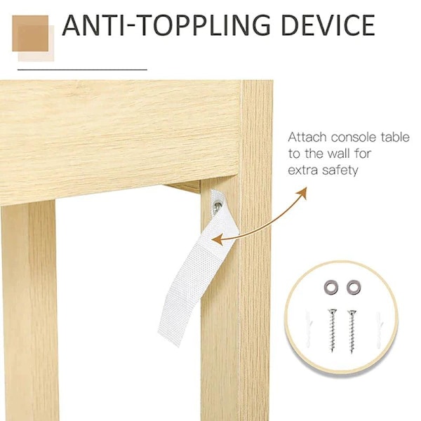Rootz Console Table - Side Table - Bedroom Console Table - 2 Drawers - Sideboard Entrance - 100 x 30 x 76 cm