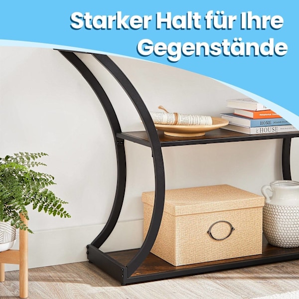 Rootz Flurt Console Table - Hallway Table - Entryway Table - Rumbesparende design - 120 cm x 30 cm x 80 cm