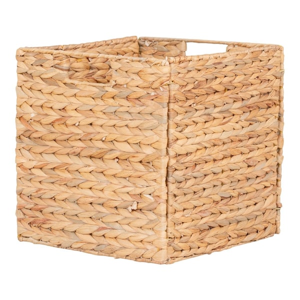 Rootz Passo Storage Basket - Arrangör - Foldbar korg - Hållbar design - 30x30x30 cm - Natural Water Hyacinth