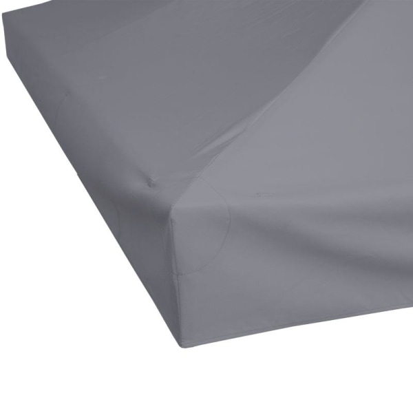 Rootz Gazebo Udskiftningstag - Udskiftningsbaldakin - Dobbeltlagstag - Pavillontag - Metal - Dybgrå - 300cm x 300co.