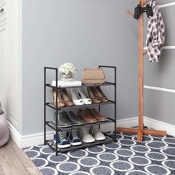 Rootz skostativ - 12-par skoholder - Pladsbesparende skohylde - Stål-plast af høj kvalitet - Stor kapacitet - 60 cm x 28 cm x 71 cm