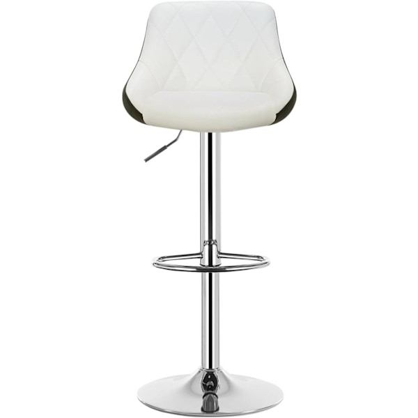 Rootz Barpall - Justerbar bänkstol - Vridbar barstol - Bekväma sittplatser - Ergonomisk design - Golvskydd - Imiterat läder - 38cm x 35cm x 84-106cm J