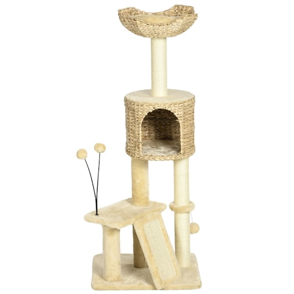 Rootz Cat Tree Tower - Kradsestolpe - Klatrestativ - Cat Condo - Sisal rebstolpe - 45cm x 40cm x 116cm