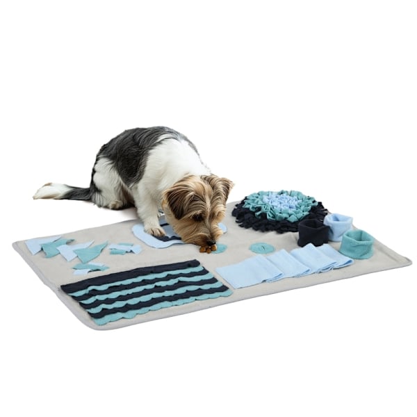 Rootz Sniffing Mat til kæledyr - Slow Feeder Mat - Interaktivt legetøj - Polyesterstof - Understøtter bedre fordøjelse - 74 cm x 50 cm x 5 cm