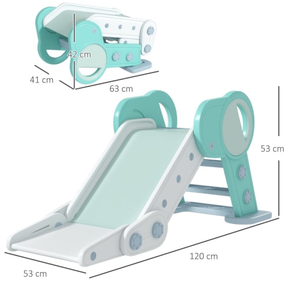 Rootz Toddler Folde Indendørs Rutsjebane - Børne Rutsjebane - Børne Indendørs Rutsjebane - Sikker klatring - Skånsom glidning - Pladsbesparende design
